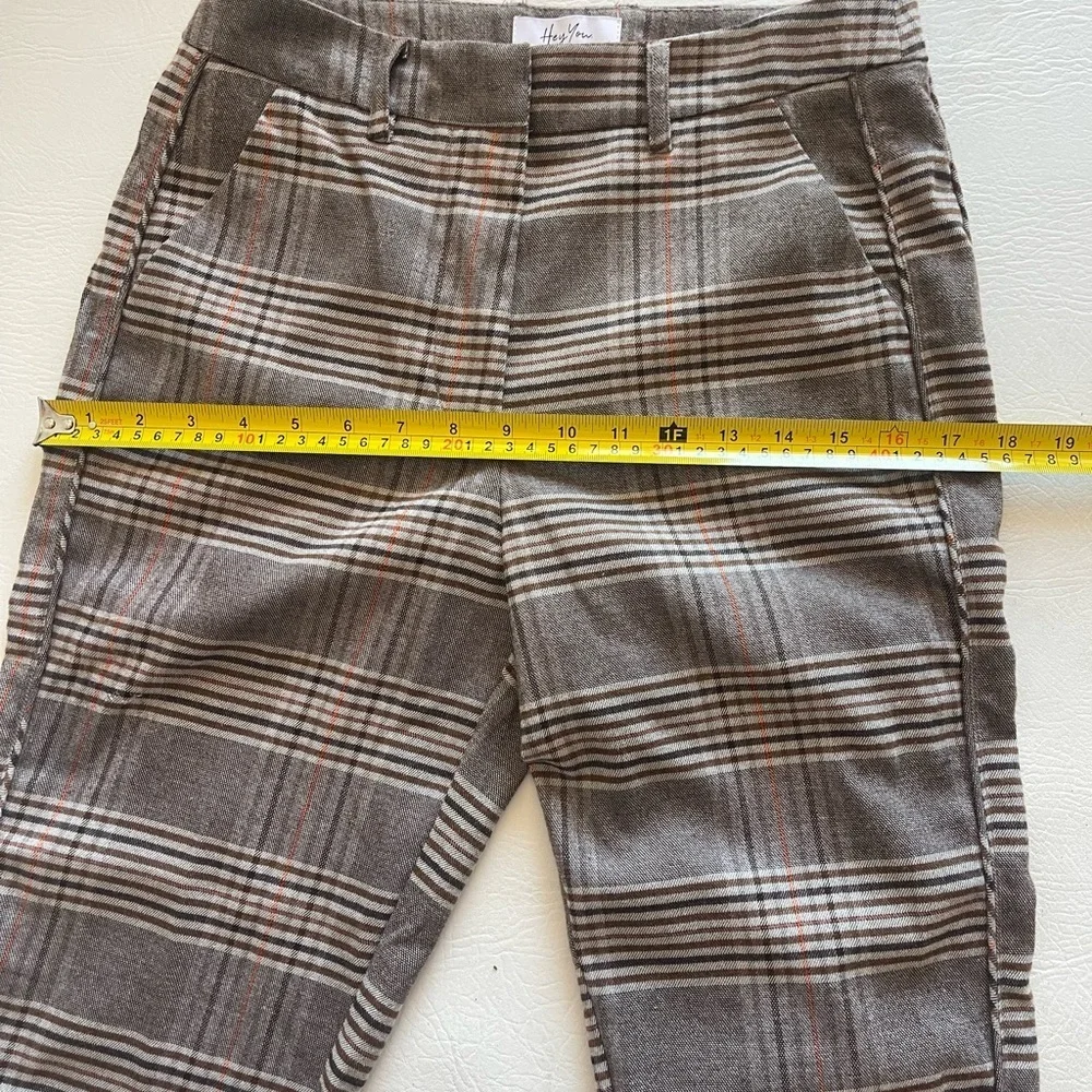 Plaid Jogger Pants Women Size 2 Elastic Waist Cuffed Casual - Picture 14 of 14